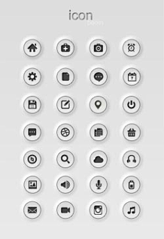 ICON图标-花瓣网|陪你做生活的设计师 | 28个圆形的网页按钮图标