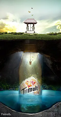 很有创意，把产品分了三个层次进行表现，长尺寸，放大的产品，整个画面更大气