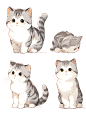 可爱小猫咪表情包素材图AI图