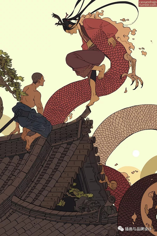 插画丨奇幻的东西方画风融合把日式美学和美式漫画结合的恰到好处60万