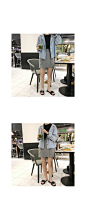瘦竹竿自制 韩国复古洗水特殊口袋设计小短款柔软牛仔衬衫外套女-淘宝网