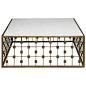Vanguard Furniture Warm Patina Brass Sparkle Square Cocktail Table