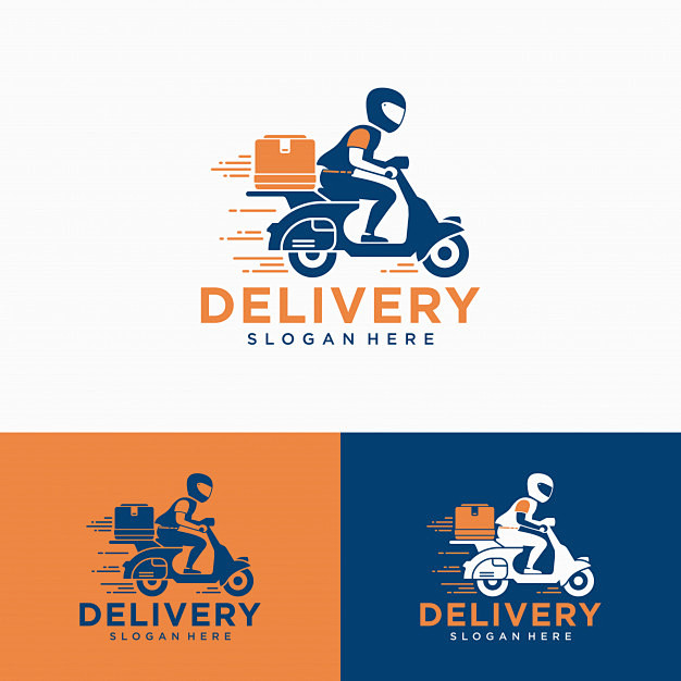快递外卖送货服务标志logo矢量图素材