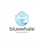 Blue whale tail logo template