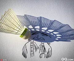 每个人都对自己的影子习以为常，但对比利时电影制片人、插画师Vincent Bal来说，这些影子却是极佳的作画机会。在影子上加几笔，或者再加一点实物，画面立马变得妙趣横生，令人忍俊不禁。
