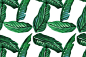 无缝矢量棕榈树 Seamless vector palm tree print - 设汇