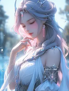 媚眼如丝丨粉蓝色系高清头像⭐壁纸分享