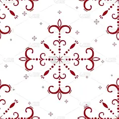 手绘美丽无缝镂空雪花图案。新年和圣诞节快乐装饰矢量插图贺卡，邀请，墙纸，包装纸，织物