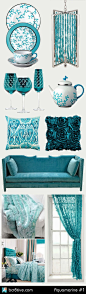 Home Decorating with Aquamarine & Turquoise: 