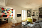 七彩色的法式风情 巴黎住宅设计欣赏