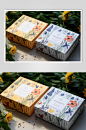AI数字艺术礼盒包装盒样机模型-众图网