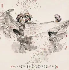 陈玉先绘画专辑zhi民族同乐图-独龙族