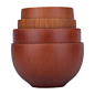 【新品上市】出口日本 天然亚光栗木碗 环保植物漆 饭碗木碗汤碗