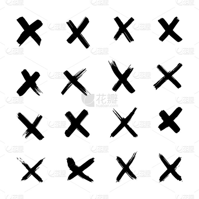 画笔,打叉,十字架,英文字母X,白色,创造力,检查表,信函,图像,绘制