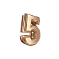 Gold_3D_number_5