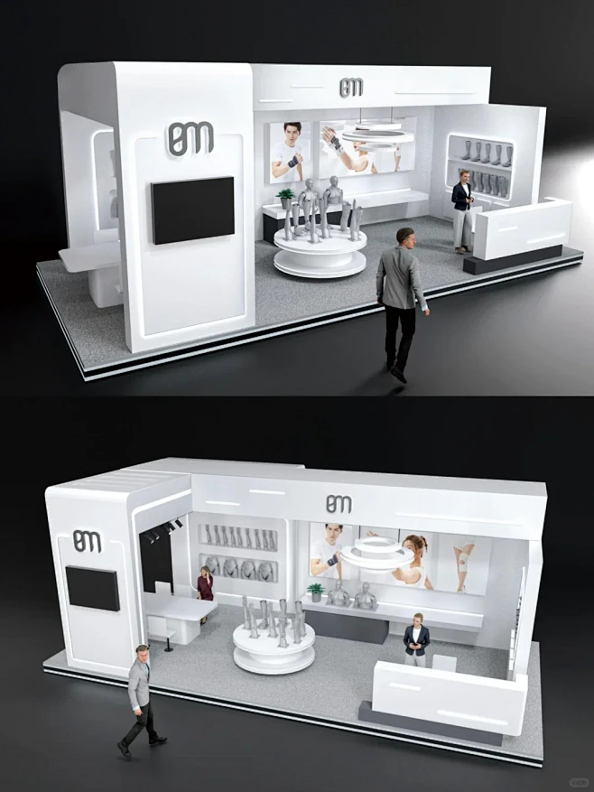 德国展位展台设计｜3d建模效果图-花瓣网