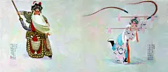 著名画家张天翼京剧人物画《鼎盛三十六家图卷》
