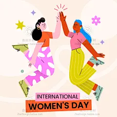 扁平手绘三八妇女节独立女性人物形象插画活动宣传海报ai设计素材-淘宝网