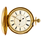 LOT:79 | An 18ct gold keyless wind full hunter centre seconds pocket watch.