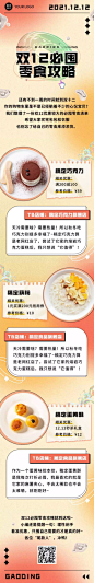 双十二零食攻略指南简约文章长图