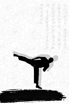 矢量水墨古风中国功夫剪影人物背景 拳法 武功 武打 水墨 海报 矢量图 背景 设计图片 免费下载 页面网页 平面电商 创意素材