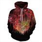 Mr.1991INC Space Galaxy 3d Sweatshirts Men/Women Hoodies With Hat Print Stars Nebula Autumn Winter Loose Thin Hooded Hoody Tops