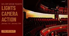 Cinema New Year Promotion Ecommerce Banner