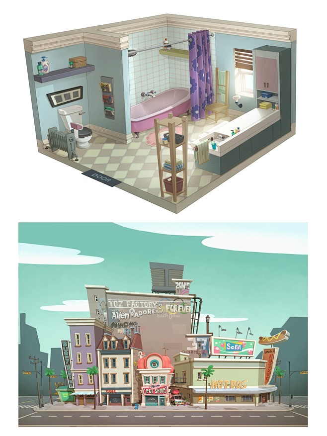 欧美Q版室内场景原画来自cgbook.cn (320)