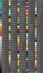 Photoshop Swatches Library for Flat UI Design by despoth , via Behance