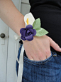 Calla Lily Rose Paper Flower Corsage Wrist Corsage