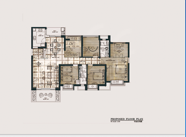 平面方案用PS做出手绘艺术效果 - 住宅...