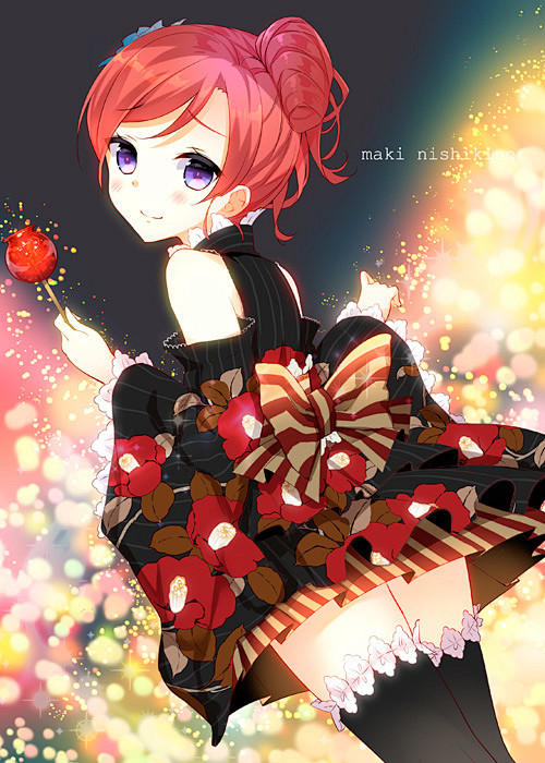 浴衣まきちゃん/やだぽてとのイラスト