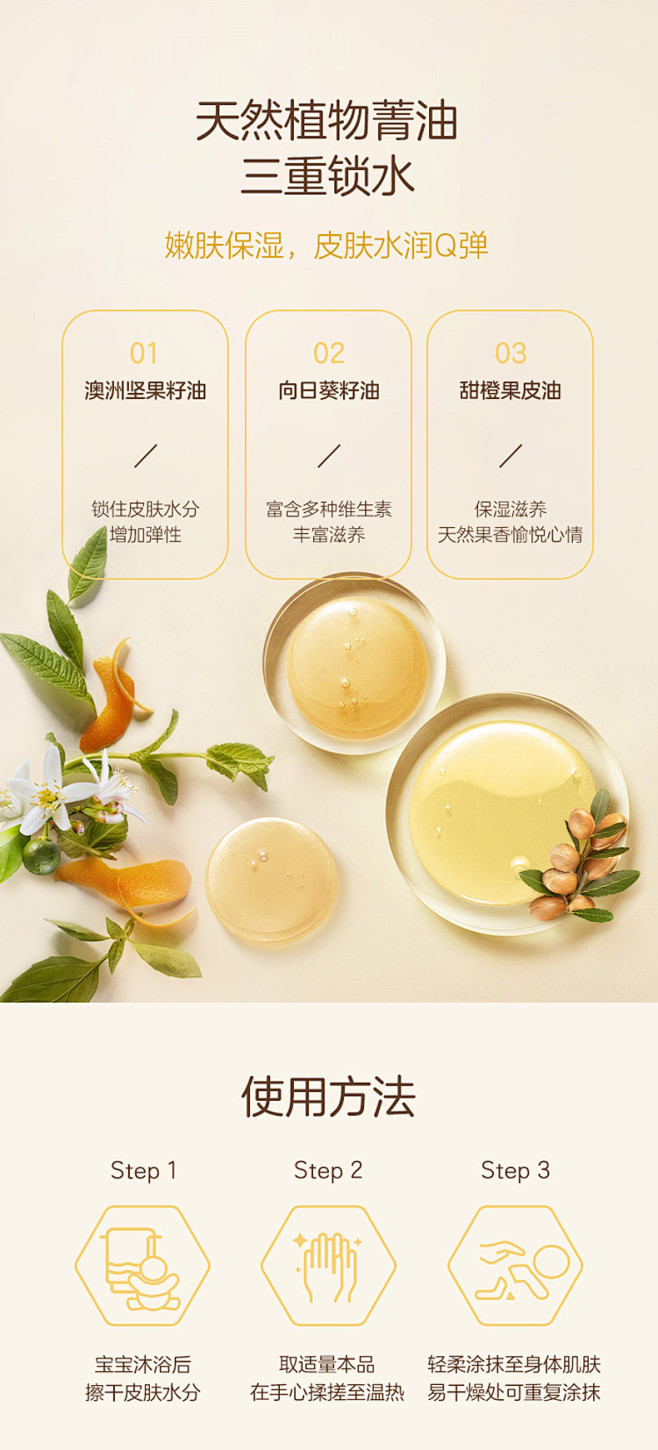兔头妈妈甄选婴儿润肤乳新生儿宝宝保湿身体...