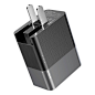 倍思(Baseus)公爵双口充电器苹果/安卓Type-C+USB快充PD闪充3A手机/平板/Macbook电源适配器无线充电器 黑灰