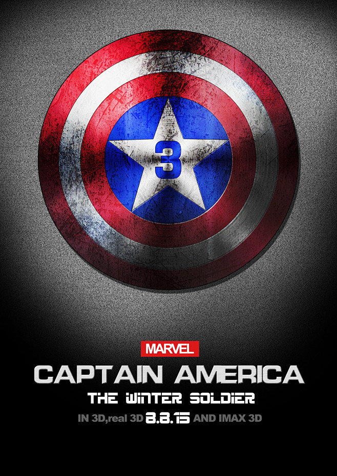 美国队长3海报宣传电影盾牌