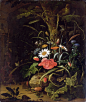 Abraham Mignon -- 花卉、小鸟、虫子与爬行动物