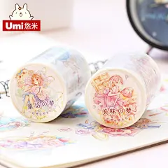 和纸胶带童话卡通原创动漫人物少女整卷手帐贴纸DIY日记贴画-tmall.com天猫