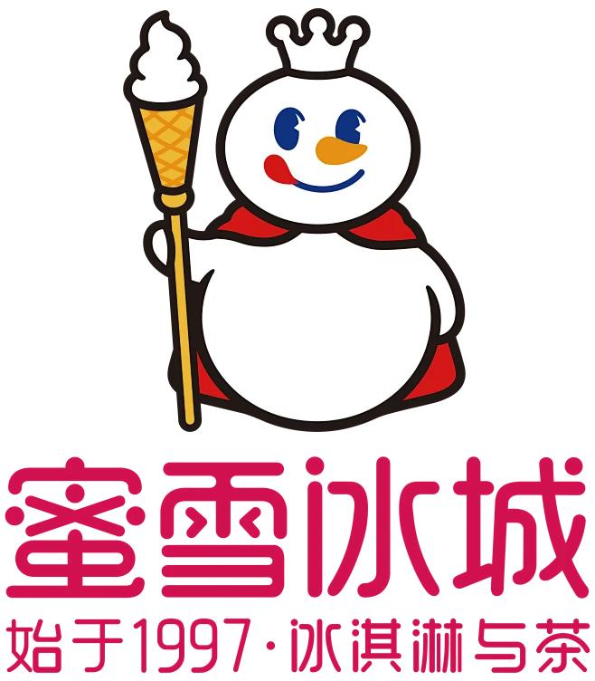 蜜雪冰城Logo雪王标识-花瓣网