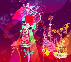 诡异华丽-设计师Aya kato插画 - 插画图片_插画师_插画壁纸_场景插画_yidodo.net - 意兜兜