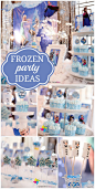 Check out this lovely Frozen party, with an amazing dessert table, decorations and cupcakes!  See more party ideas at CatchMyParty.com!