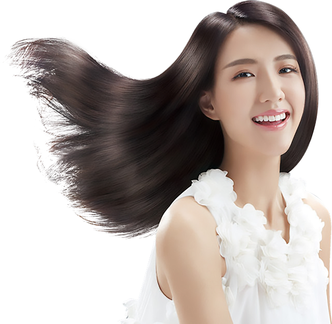 女模特秀发长发飘飘png