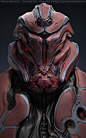 Warlust - Rhino Helmet V3, Marco Hasmann : New version of the Warlust Rhino Helmet for the Warframe's Tennogen Community.
Polished the plates for a less organic feel and removed some face-like features.

Also removed and re-arranged some fine and very fin