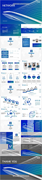 【蓝色商务】科技蓝简洁年终报告ppt模版
