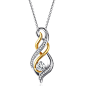 Amazon.com: Caperci Sterling Silver Diamond Accent Twist MOM Flame Pendant Necklace, Perfect Jewelry Gift for Mom: Jewelry