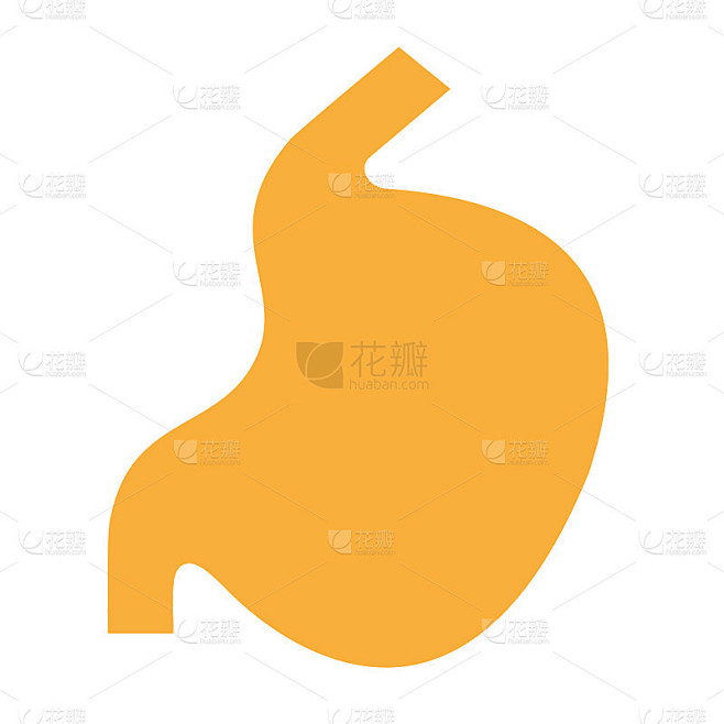 胃图标设计矢量插图
