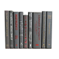 Booth & Williams Authentic Decorative Books - By Color Modern Slate ColorPak (1 Linear Foot, 10-12 Books)
