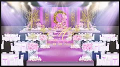 谜图婚礼设计-杭州万豪国际酒店 谜图婚礼设计 手绘设计分享-婚礼手绘案例-谜图婚礼设计作品-喜结网