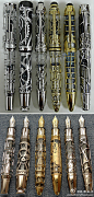 充满“蒸汽朋克”风格的出色设计。MONTBLANC钢笔系列。http://t.cn/zOUA9VT