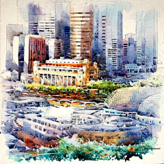 哈尼mylove喵采集到手绘景观设计