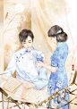 手绘古风人物系列-一双... 古装情侣&美人背影 & 古风美人&手绘情侣头像&古风场景&古风意境&古风手绘&古风风景&唯美古风&一生一世一双人...